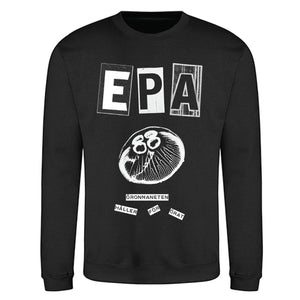 EPA - Öronmaneten. Svart tröja - vitt tryck (sweatshirt)