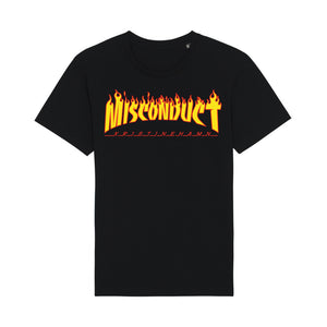 Misconduct - Flames SVART (t-shirt)